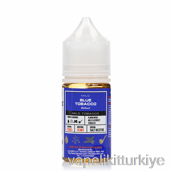 Vape Türkiye Mavi Tütün - Bsx Tuz Serisi - 30ml 50mg